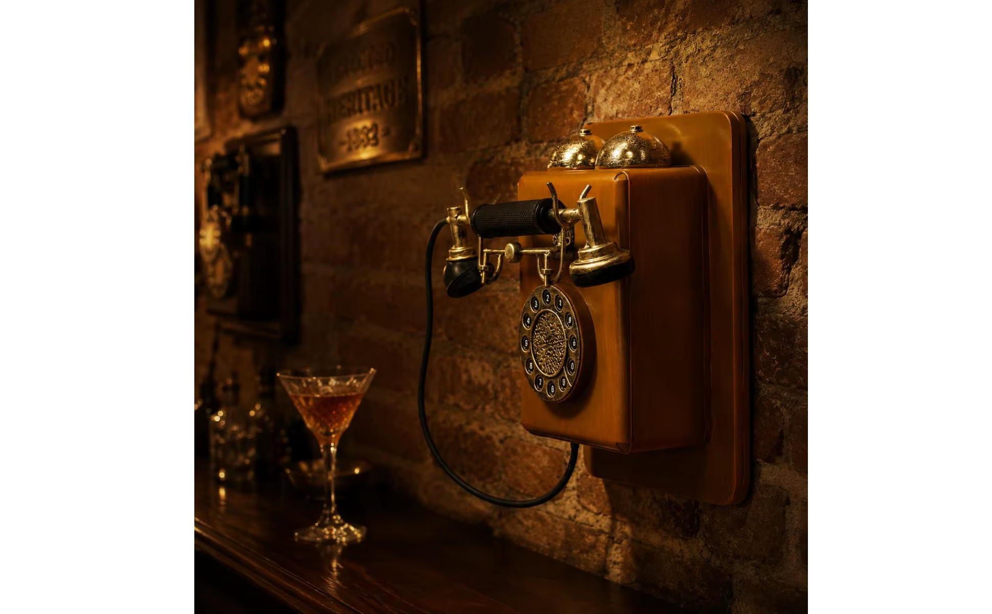 Decoración retro tipo teléfono para escaparates
