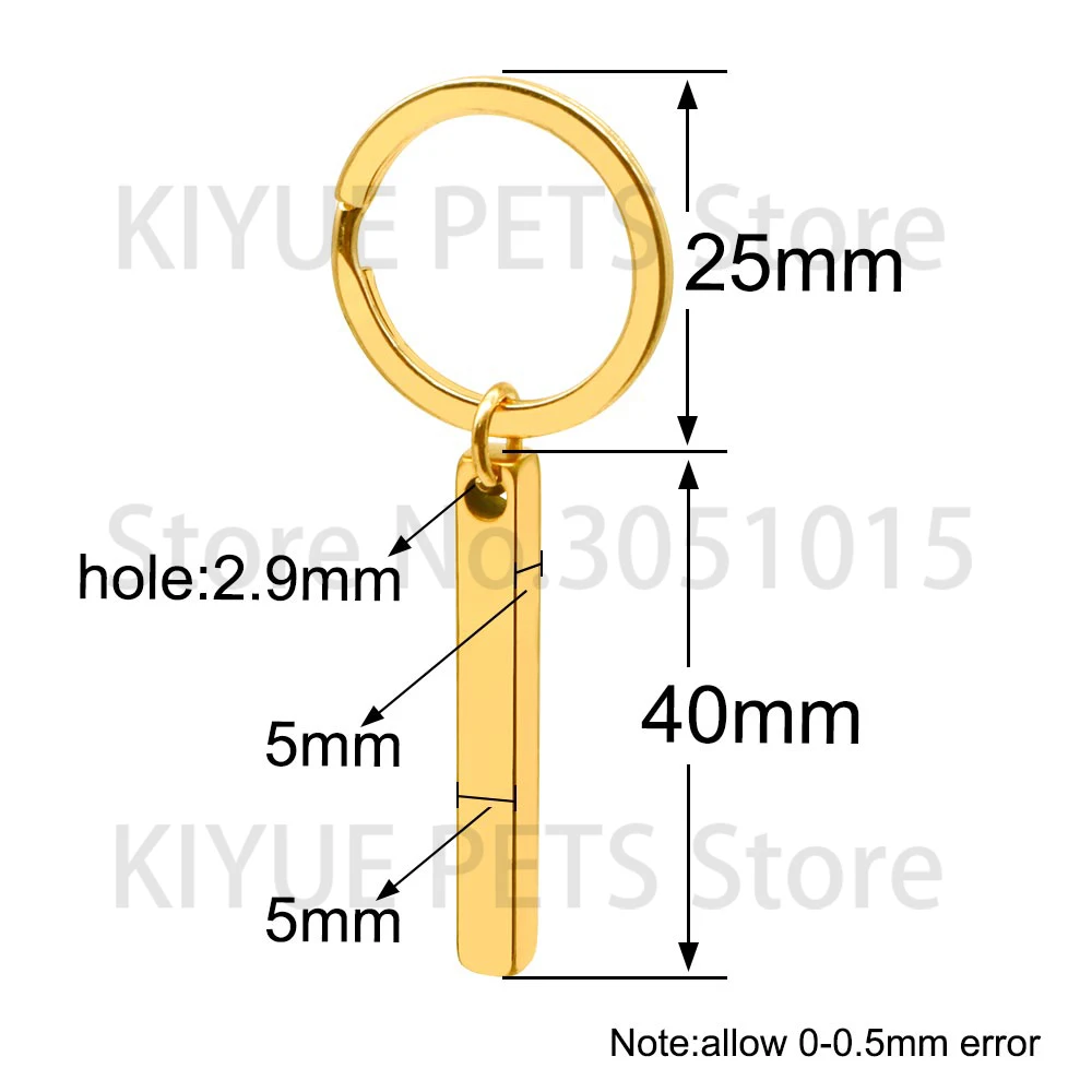 Colgante personalizable para llavero de perro y gato – Acero inoxidable - imagen 2