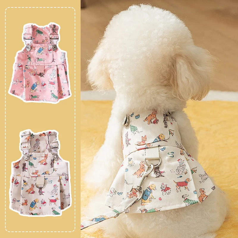 Chaleco azul con estampado de garabatos para gato