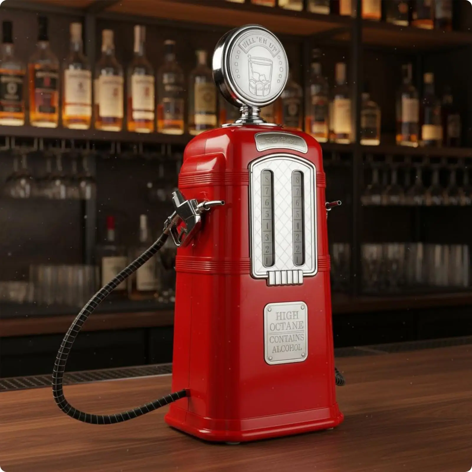 Dispensador de bebidas cromado con doble grifo estilo retro - imagen 2