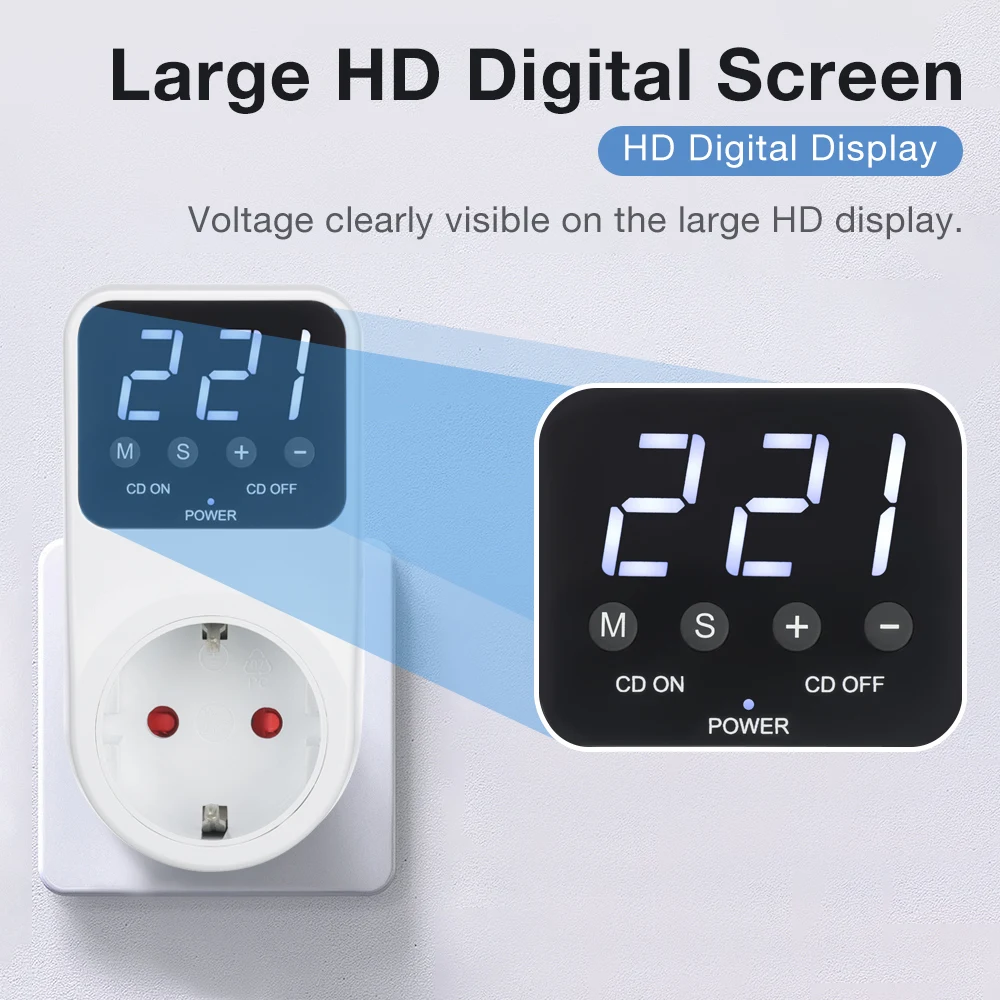 Protector de voltaje automático con pantalla LCD para gatos y perros - imagen 5