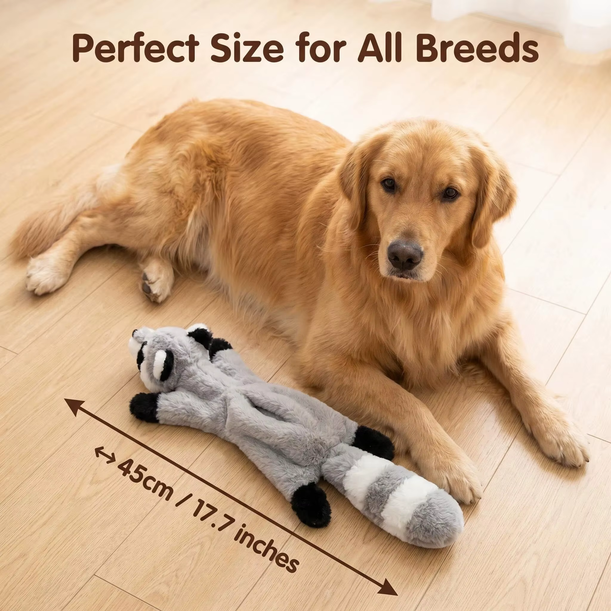 Juguete sonoro de peluche sin relleno para perros que mastican - imagen 5