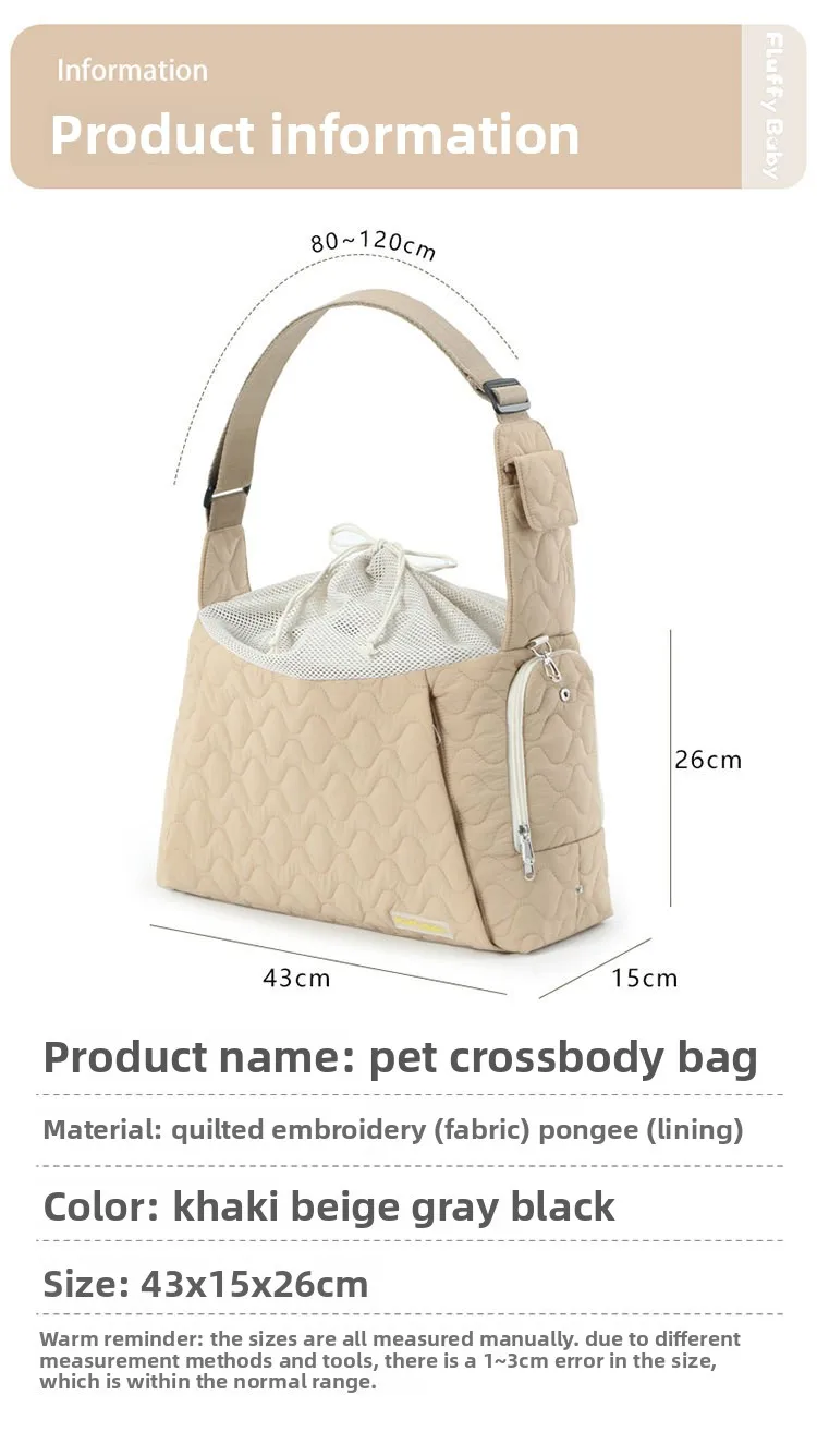 Bolso de hombro ligero para perros y gatos pequeños