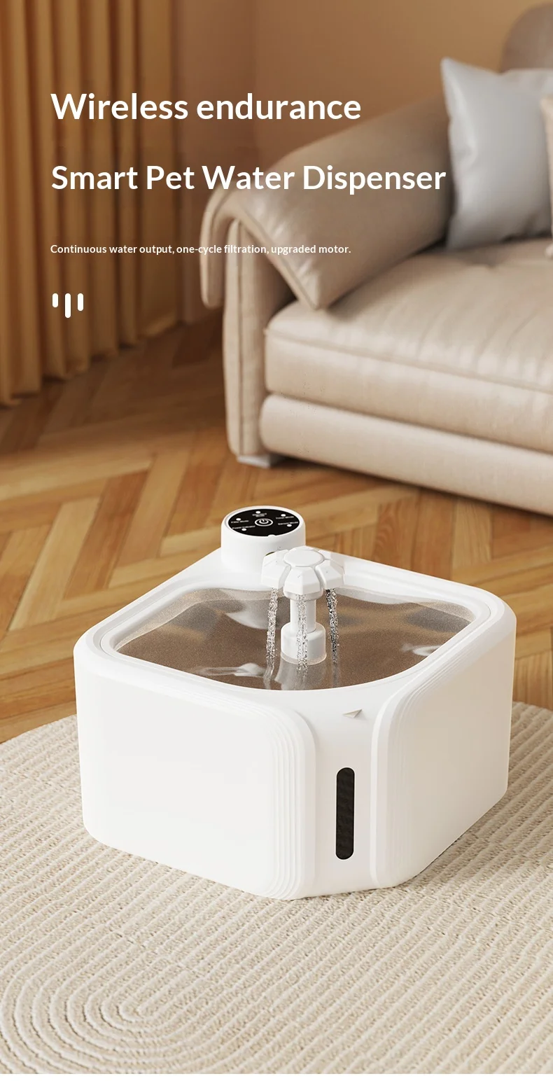 Fuente de agua automática con sensor para mascotas