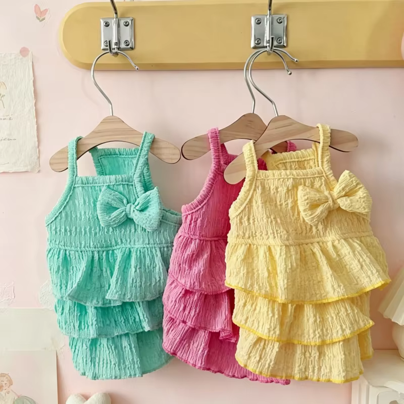 Vestido estilo princesa con lazo para perro mini y gato - imagen 5