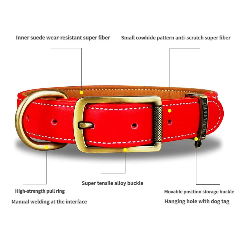 Opciones de color del collar de microfibra para perro