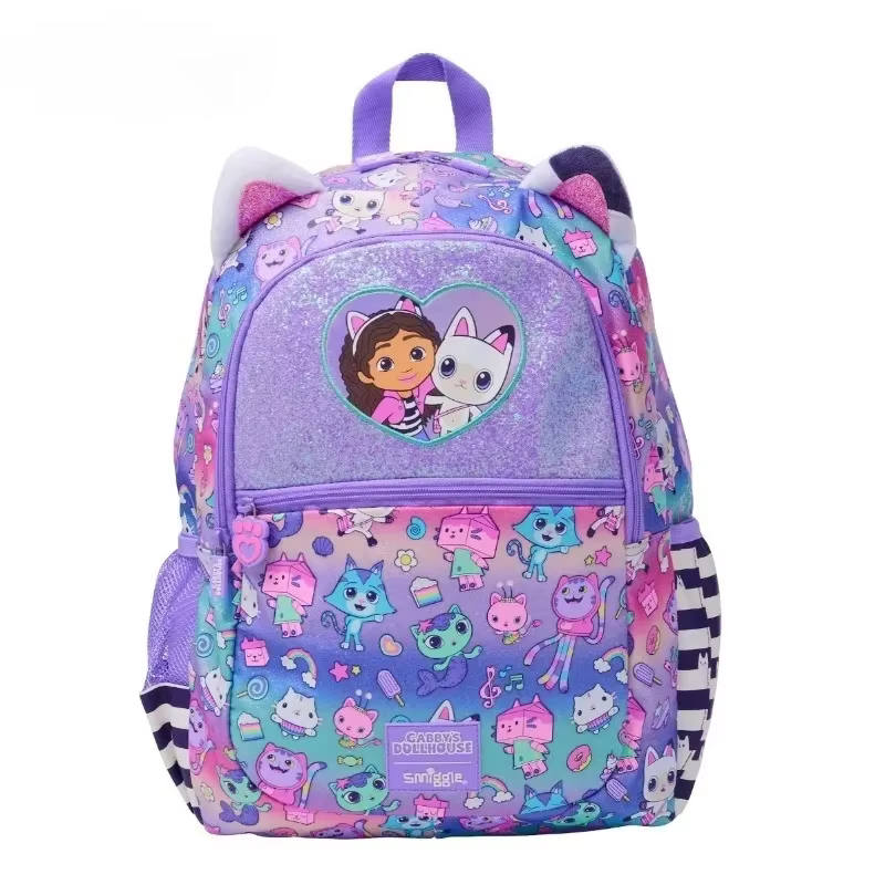 Mochila escolar con detalles y brillo