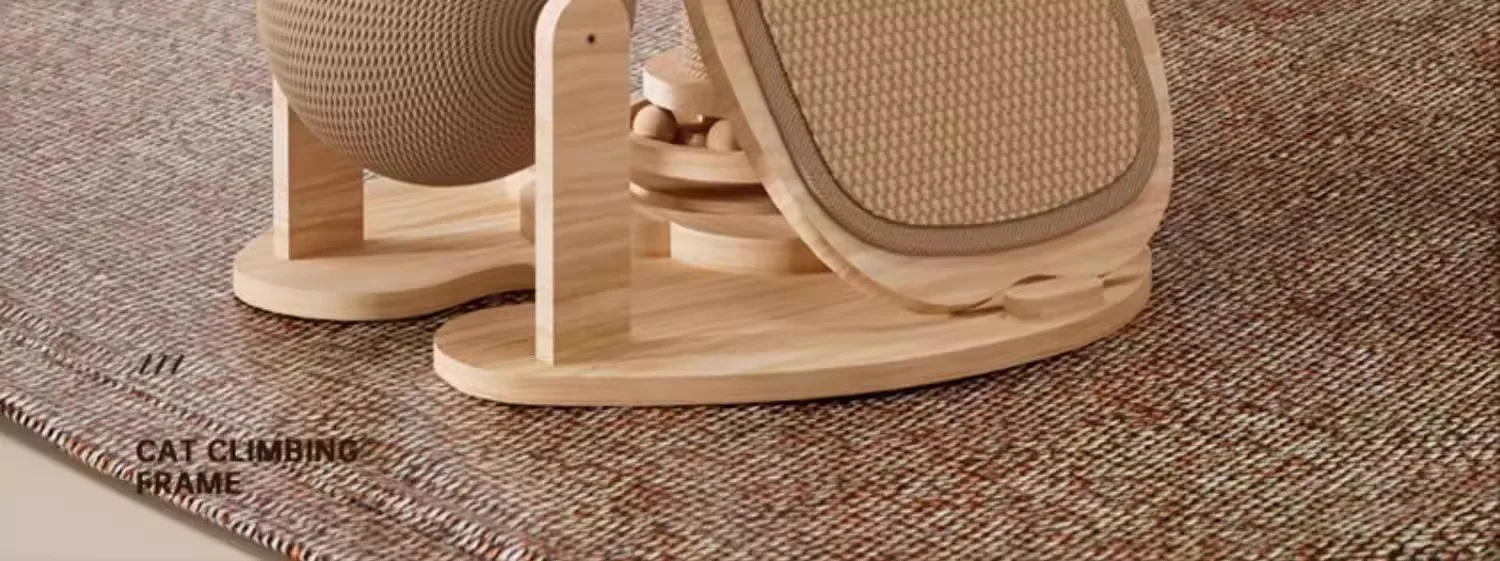 Detalle del sisal y estructura de madera