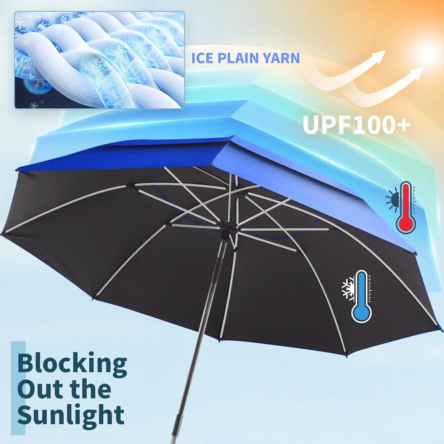 Sombrilla ajustable con abrazadera anti-UV para mascotas exterior - imagen 3