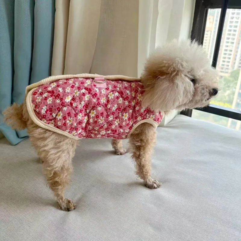 Abrigo para perros Chihuahua y gatos – Chaleco polar floral