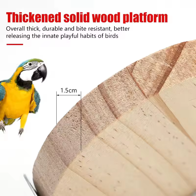 Percha de madera colgante para pájaros y loros - imagen 3