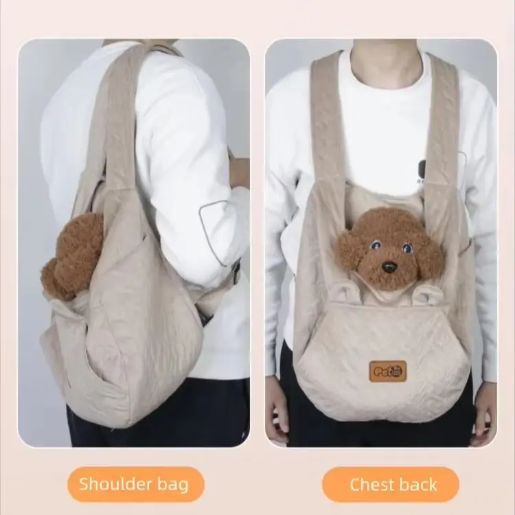 Mochila transportadora de forro polar para gatos y perros pequeños - imagen 4