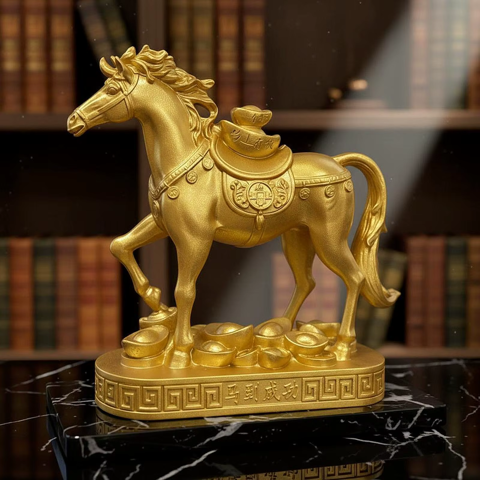 Estatua decorativa de caballo en resina – Adorno para estantería y repisa - imagen 2