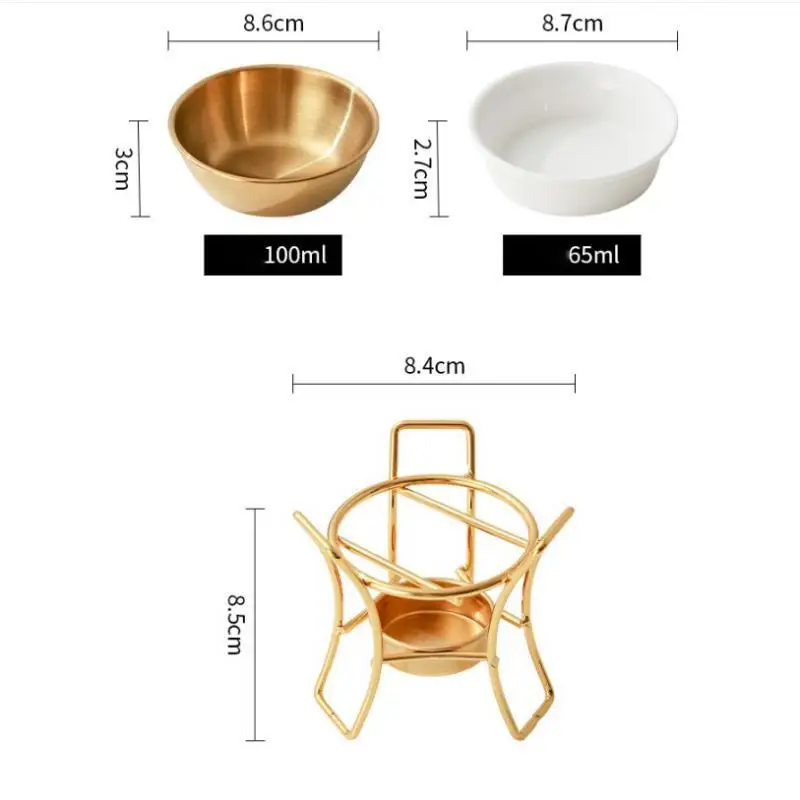 Quemador de aceites esenciales de acero inoxidable con portavelas - imagen 5
