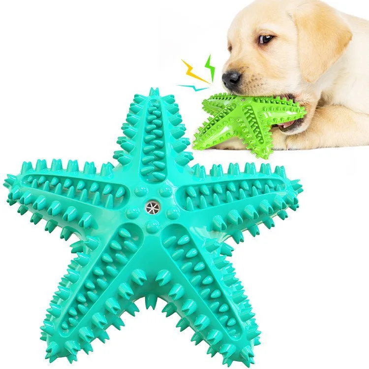 Juguete masticable para perro con forma de estrella de mar y sonido