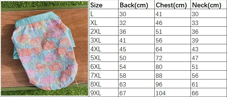 Vestido floral para perro de raza mediana