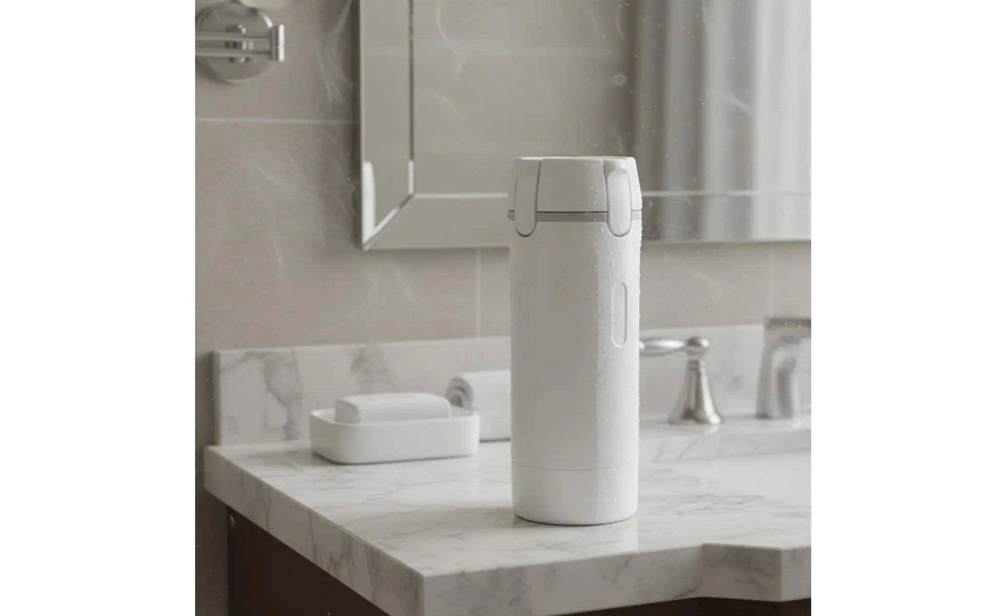 Kit dispensador portátil con ventana visible y cuatro compartimentos