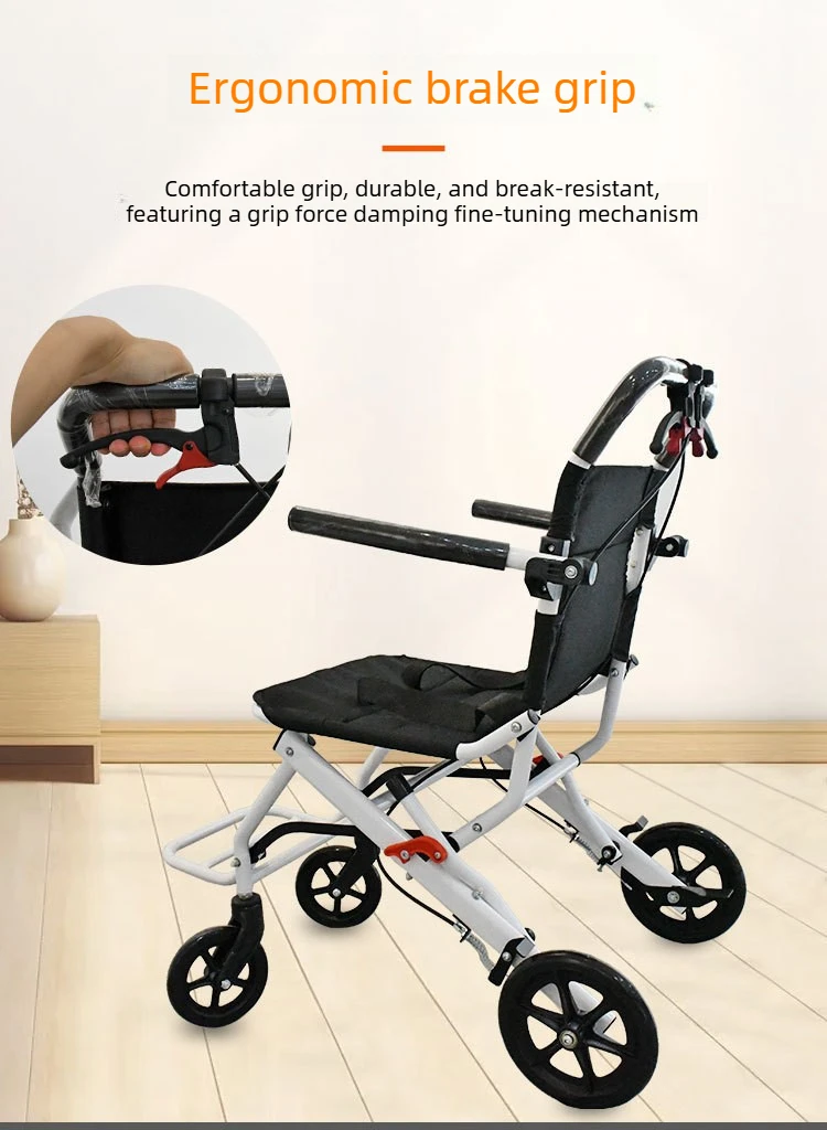 Silla de ruedas portátil plegable, vista del producto