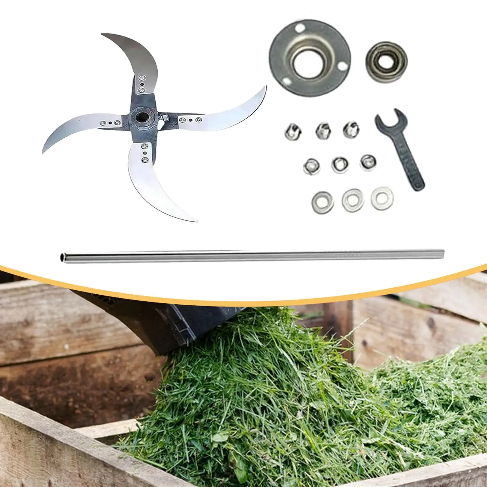 Household Farming Grass Shredder Knife Blades Farm Tool Efficient for Landscapers Sturdy Vegetable Shredder Set Chopping Blades