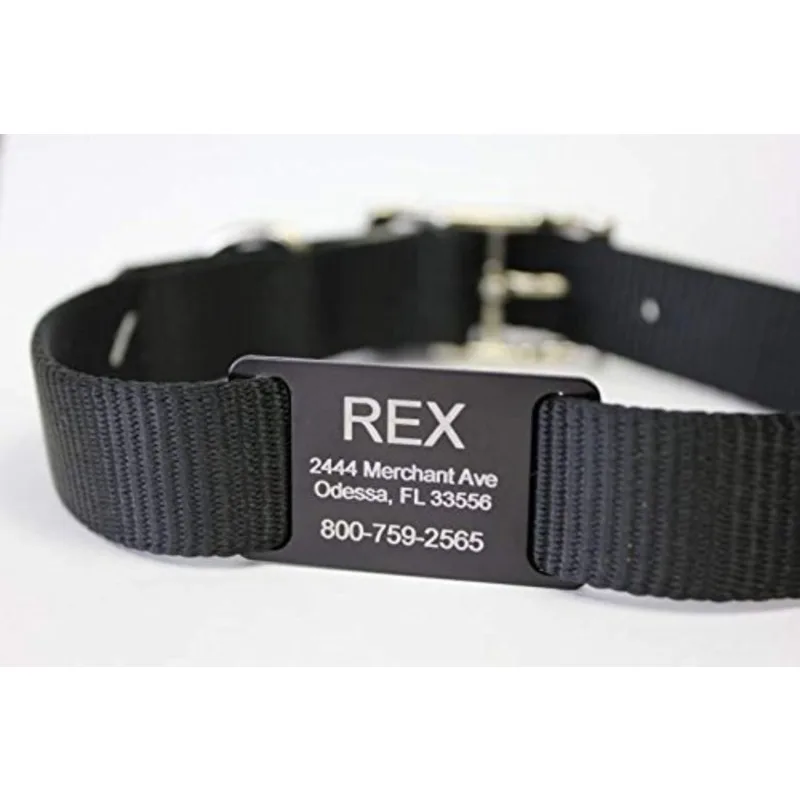 Placa identificación personalizada para perro aluminio grabado láser
