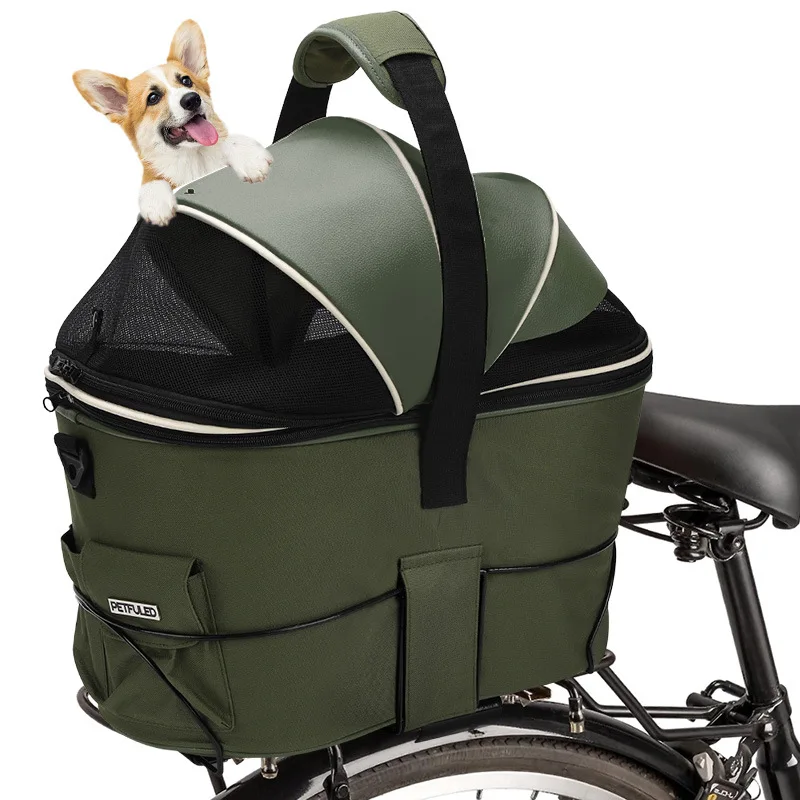 Bolsa transporte bici transpirable y segura para gatos y perros - imagen 3