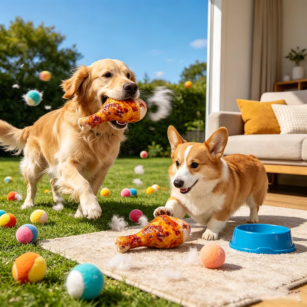 Juguetes chirriantes para perros y gatos pequeños con diente limpio - imagen 4