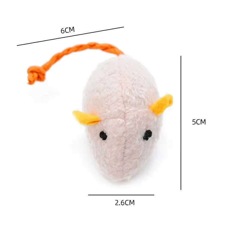Ratón de peluche para gatos con textura suave