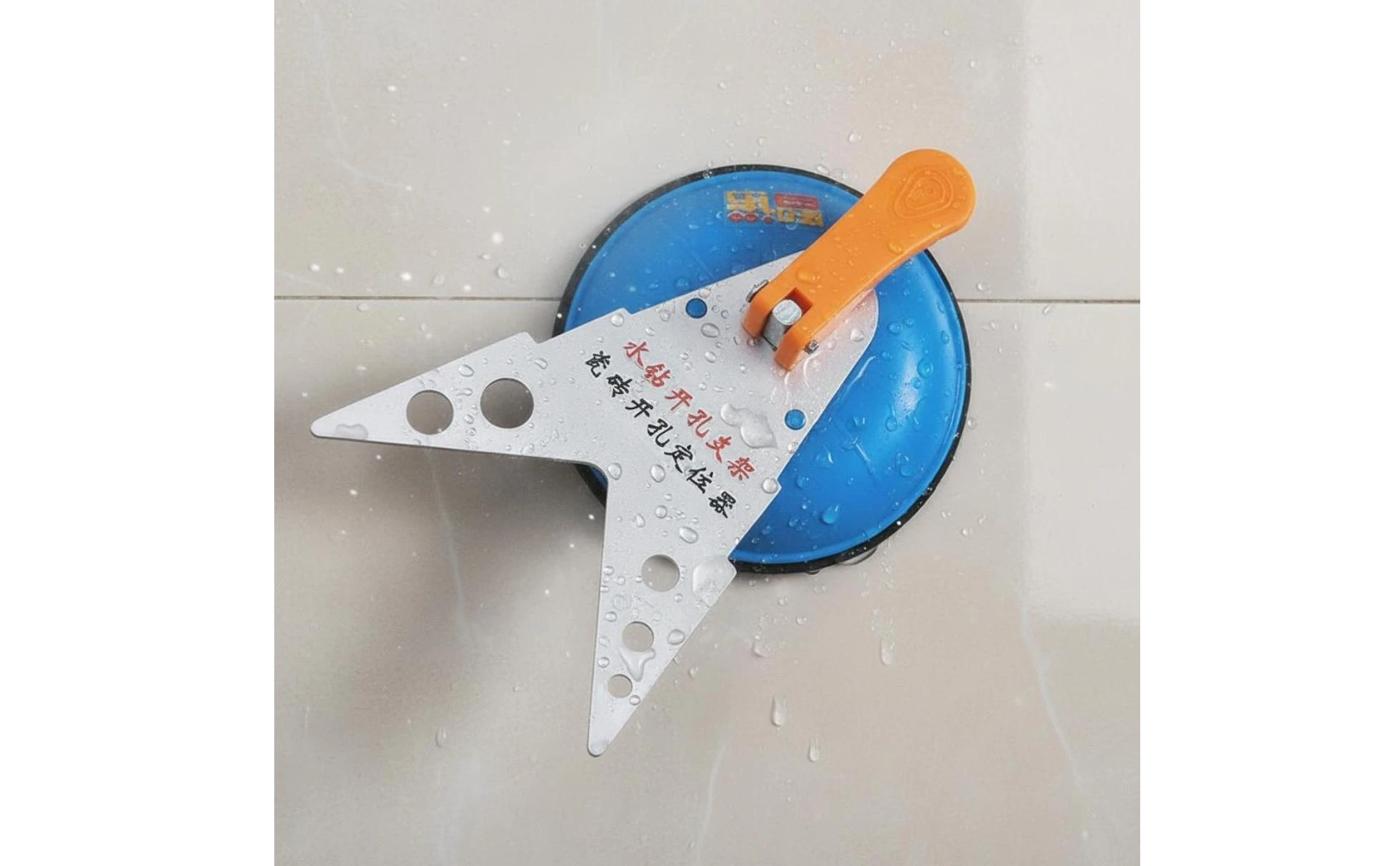 Guía para taladrar azulejos con posicionador estable