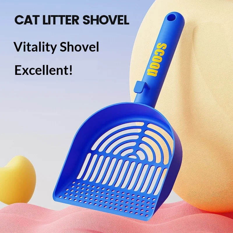 Pala grande de plástico para limpiar excrementos de gato, base antiadherente - imagen 3