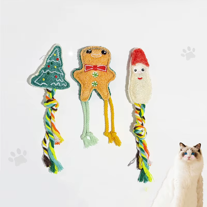 Juguete lufa masticable para gatos y perros pequeños – Ideal para limpieza dental - imagen 2