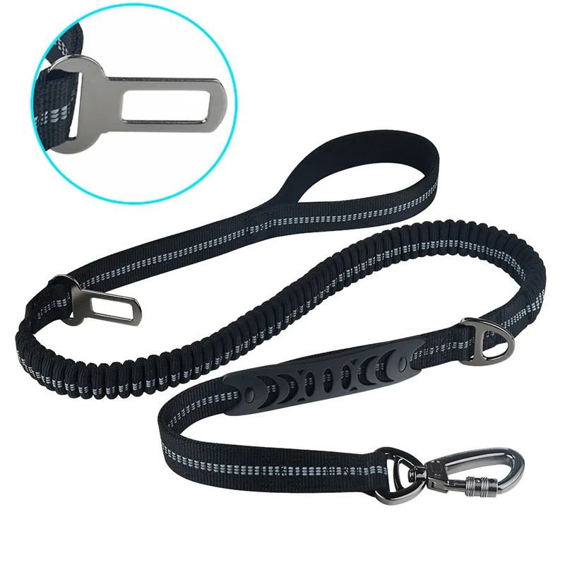 Correa elástica reflectante para perro, para paseo y coche - imagen 4