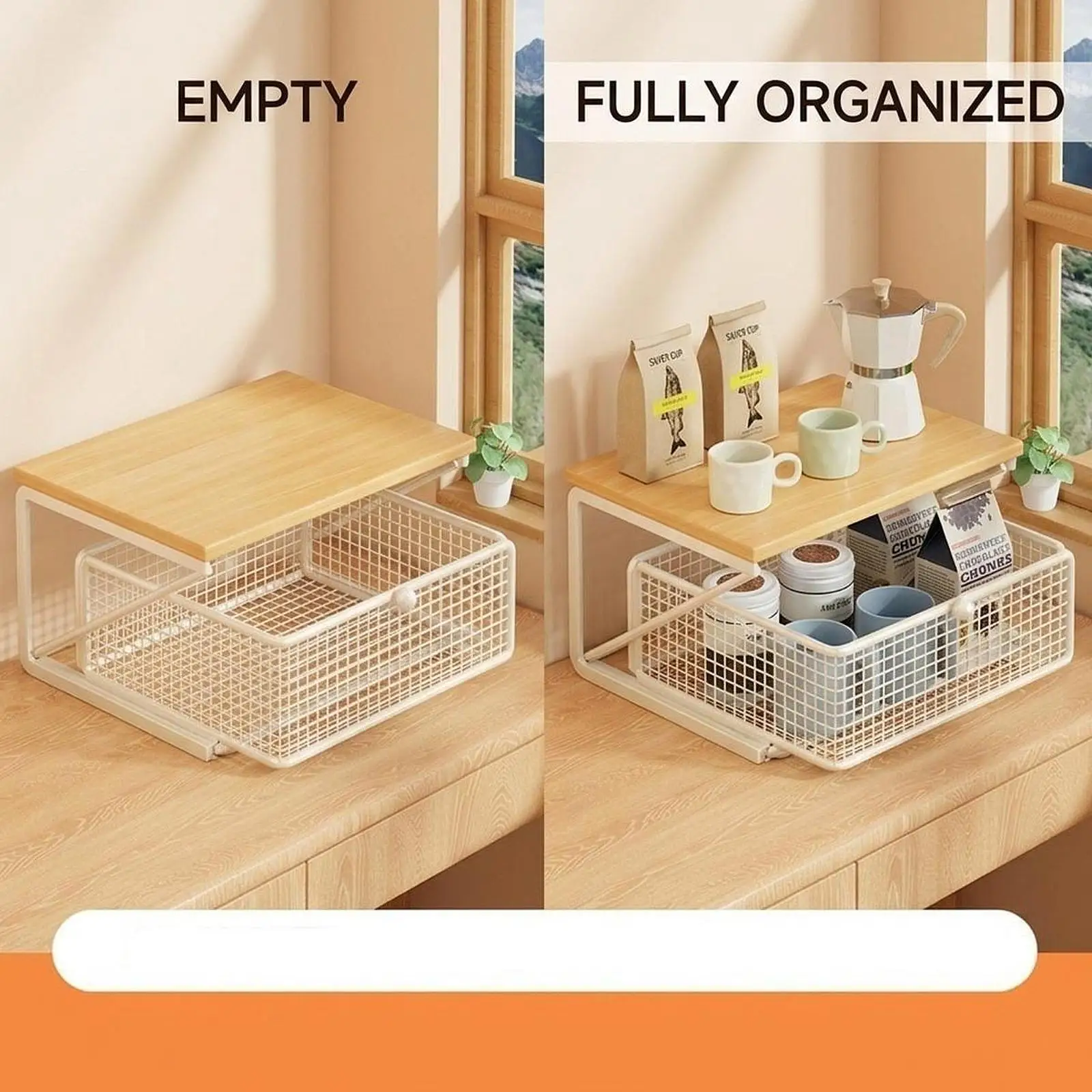 Organizador en entorno de cocina