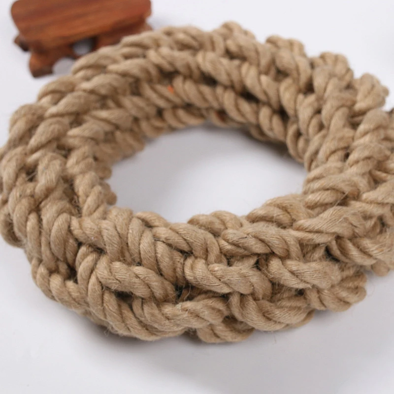 Juguete dental para perros con cuerda de algodón – Masticable resistente - imagen 2