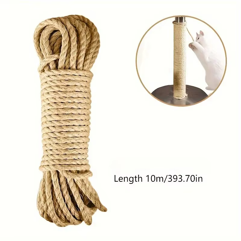 Cuerda de Yute para Rascar – Protege Muebles y Ocio para Gatos