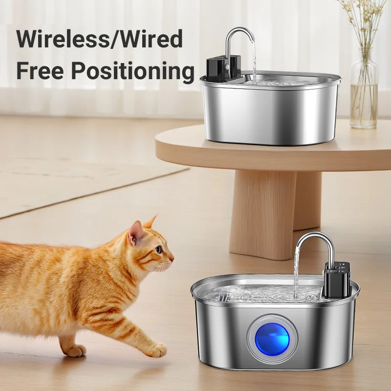 Fuente de agua inalambrica acero inox para gatos y perros - imagen 5