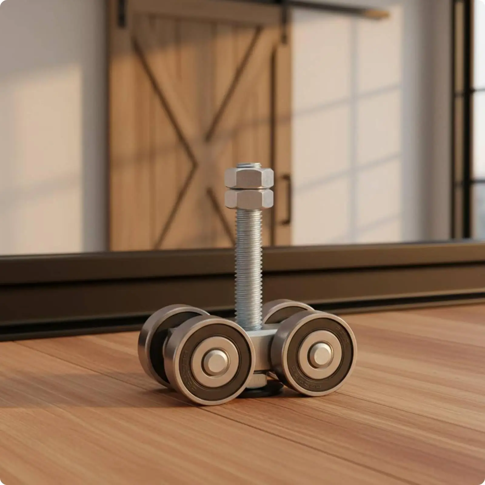 Ruedas para Puerta Corredera con 4 Rodillos – Kit de Mechanismo Deslizante - imagen 5