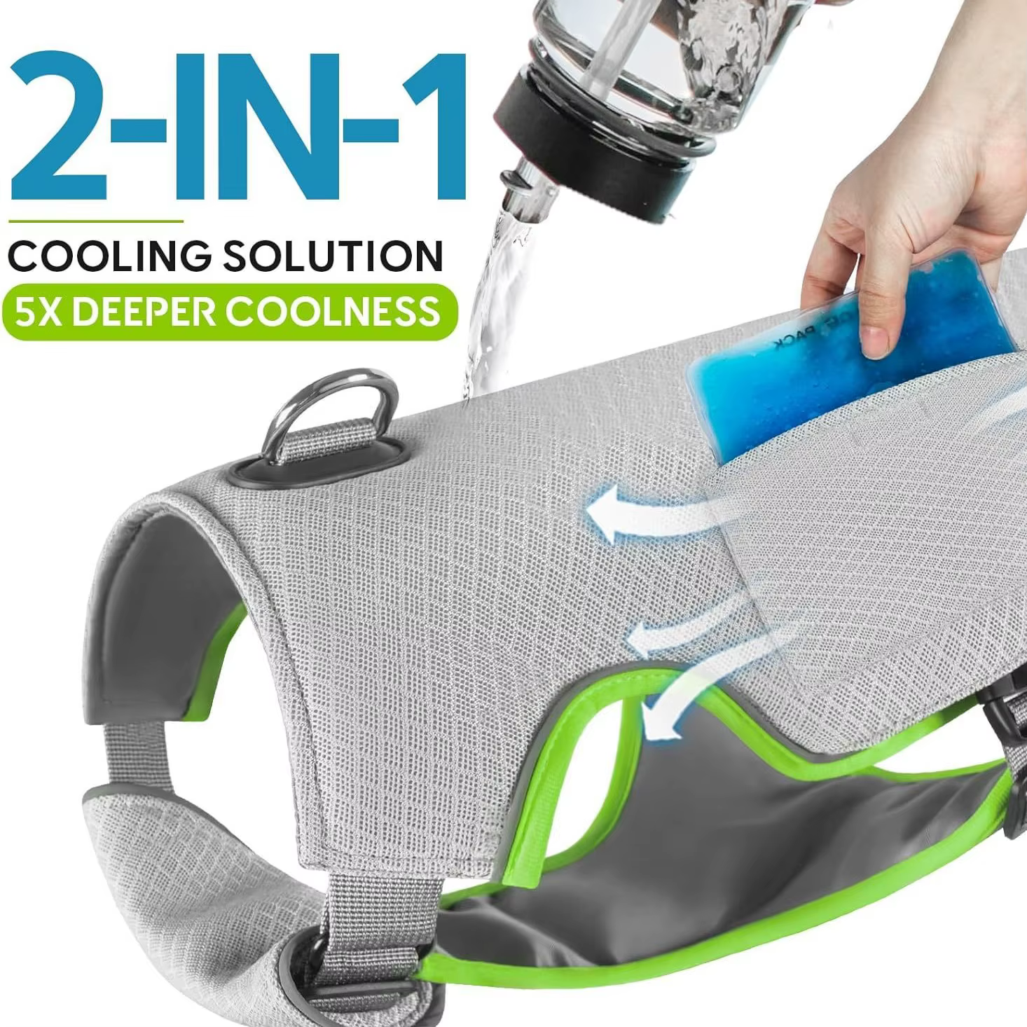 Chaleco Refrigerante Perros – Protección contra Calor con Bolsa Hielo - imagen 5