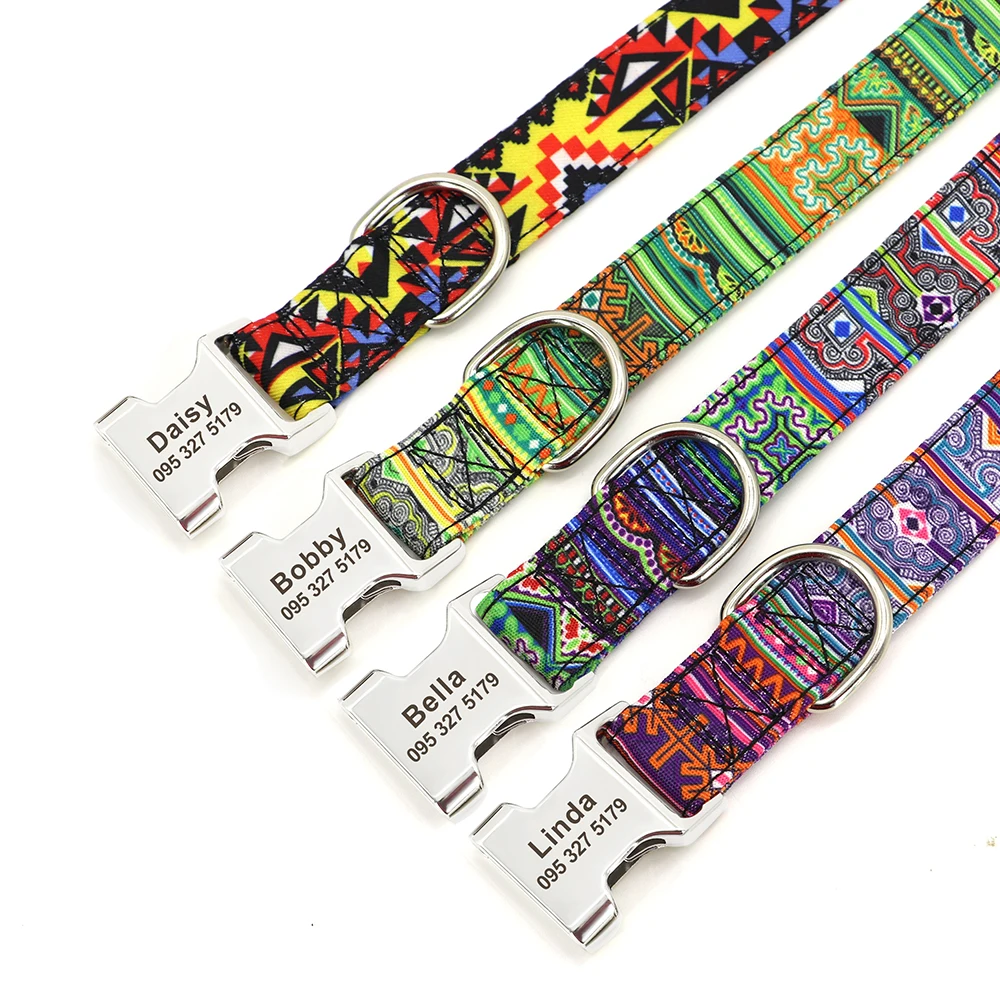 Collar personalizado de nailon para perro