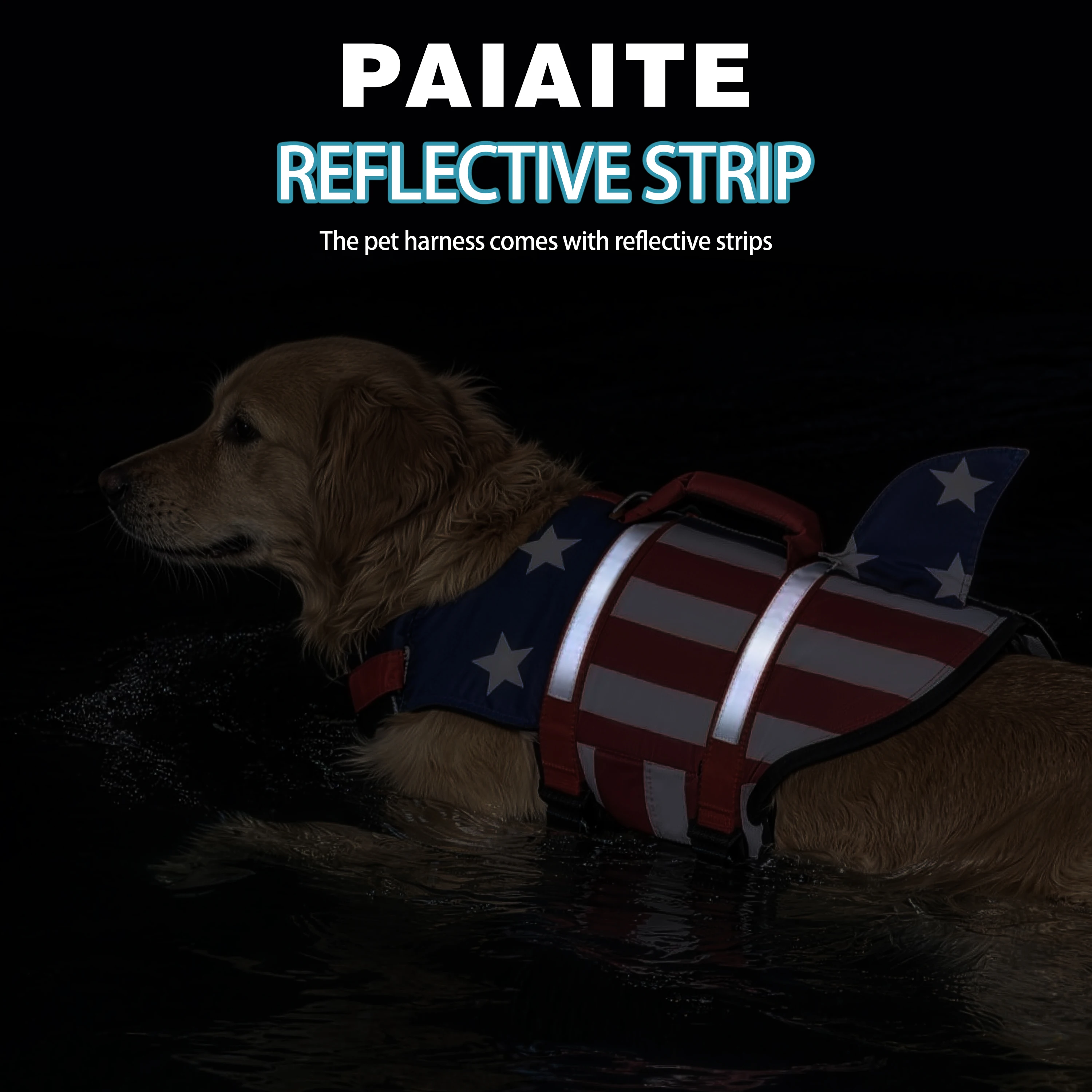 Chaleco salvavidas reflectante para perros, flotabilidad ajustable - imagen 4