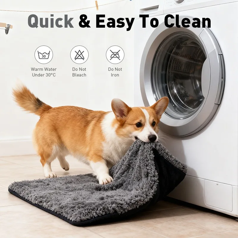Vista detallada del material acolchado de la cama para perros