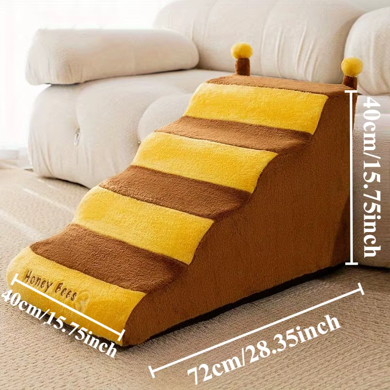 Rampa escalera 3-4 peldaños perros gatos sofá cama antideslizante - imagen 3