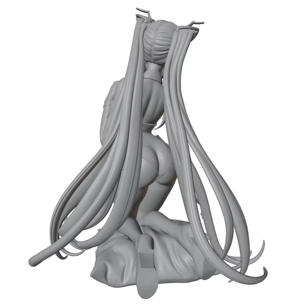 Figura de personaje anime gris impresa en 3D, DIY sin montar - imagen 3