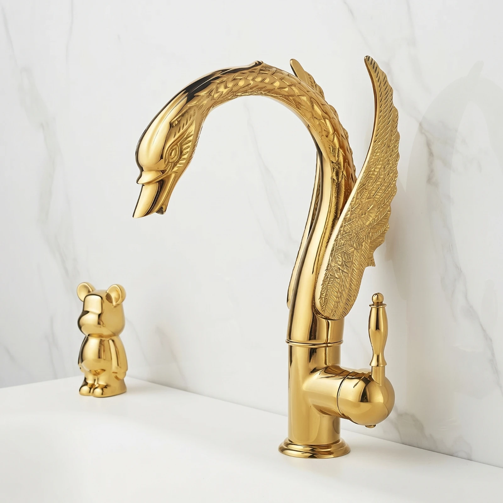 Grifo monomando lavabo baño - Latón y cobre, fácil montaje - imagen 4