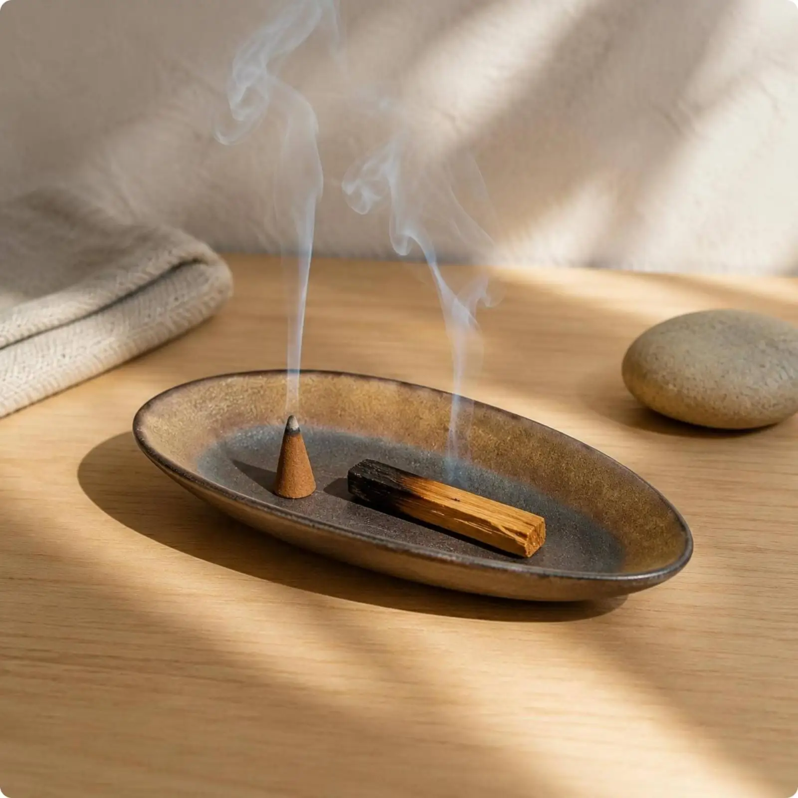 Porta Incienso de Cerámica Multiusos – Plato Perfumado para Meditación y Spa - imagen 4