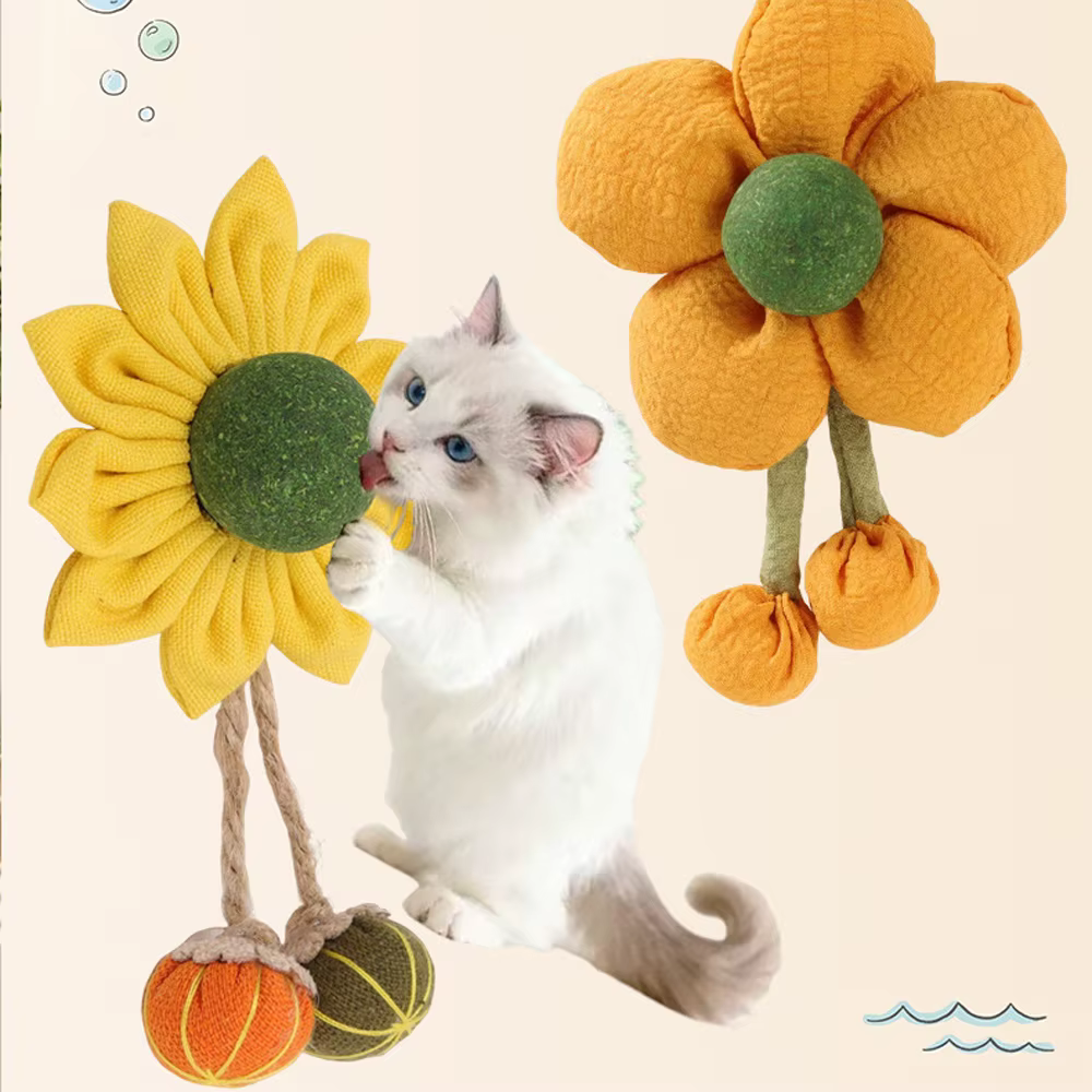 Juguete adhesivo de hierba gatera para gatos – Higiene dental y bolas colgantes - imagen 5