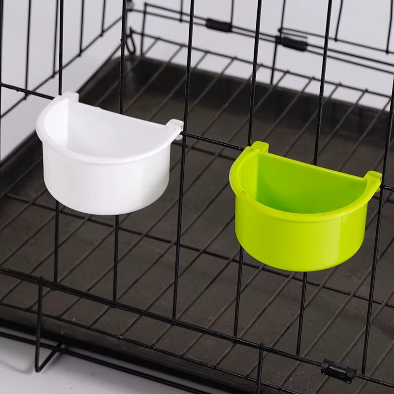 Comedero colgante para jaula de loros y pájaros – Tazón de plástico