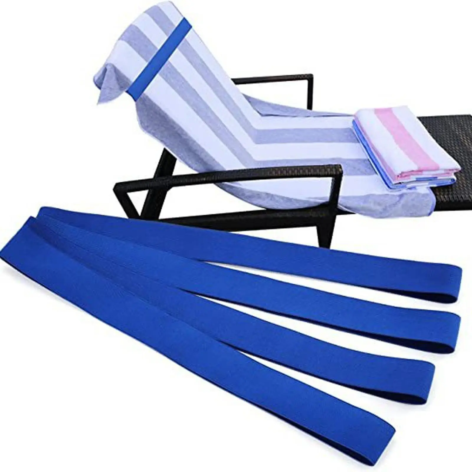 Sujeta toallas para tumbona de playa – Banda elástica antiviento - imagen 4