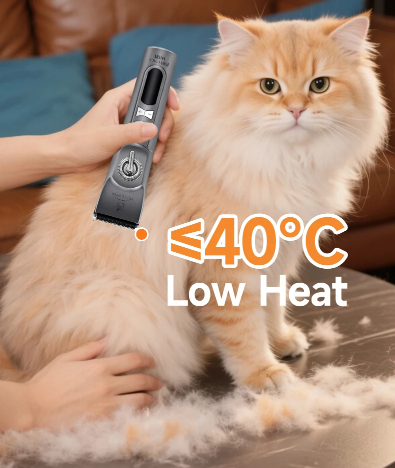 Todas las piezas y accesorios incluidos con la cortadora de pelo para mascotas Fenice H100