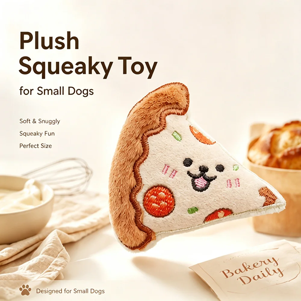 Juguetes de peluche con sonido y forma de comida para perros - imagen 2