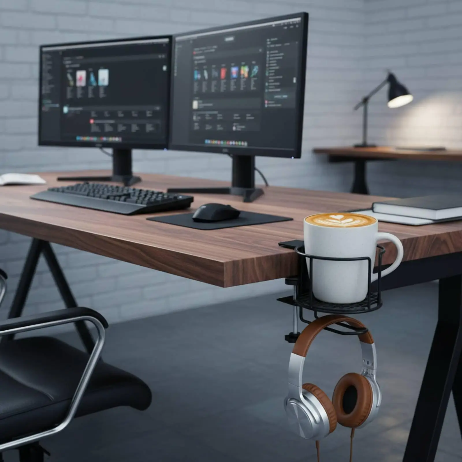 Soporte de vaso con gancho para auriculares - imagen 2